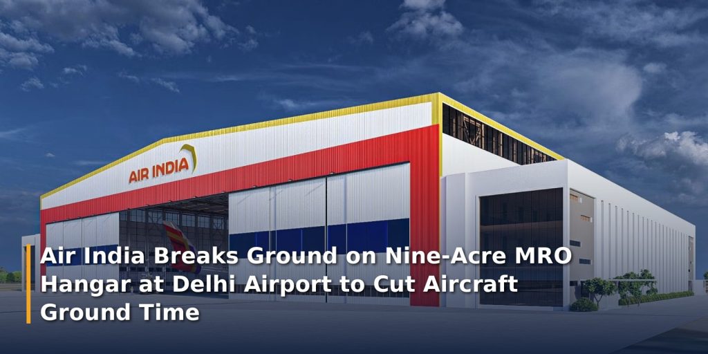 Rendering of Air India's new MRO hangar at Delhi Airport