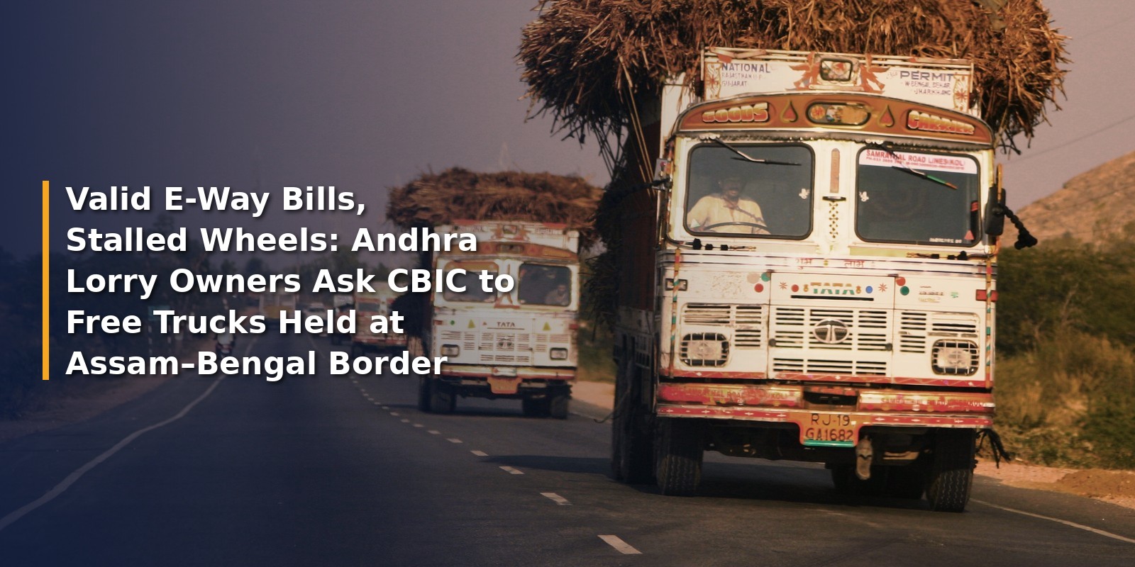 Trucks on an Indian highway (representative image)